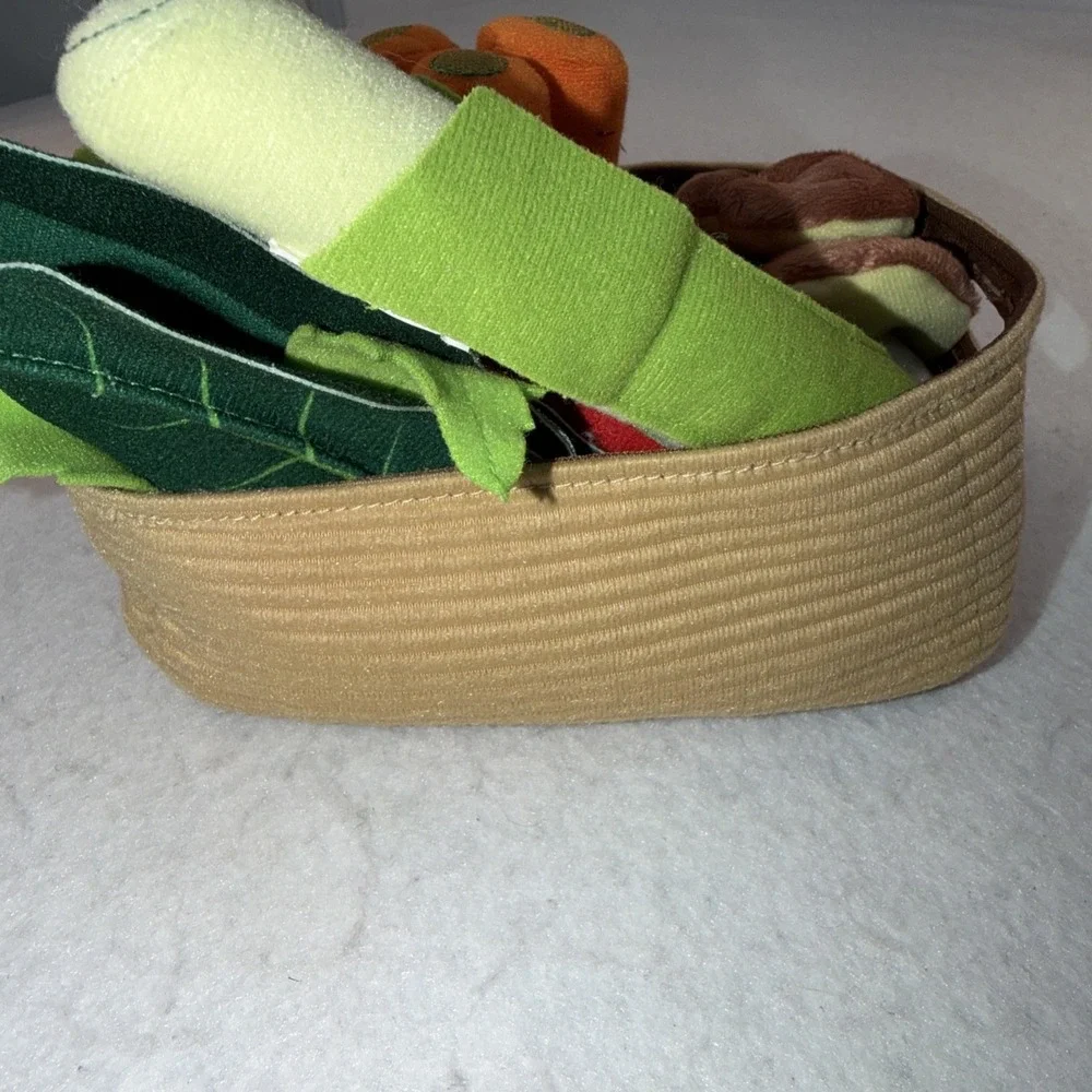 CHILDRENS SOFT PLAY VEGETABLES IN A BASKET TOYS IKEA CARROTS TOMATOES MUSHROOM +